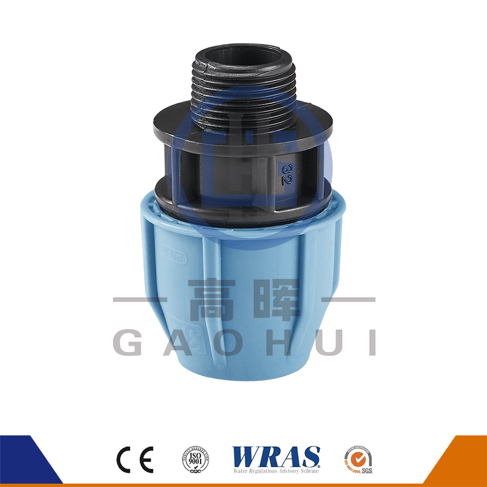 Round Head PP Male Coupler P-017